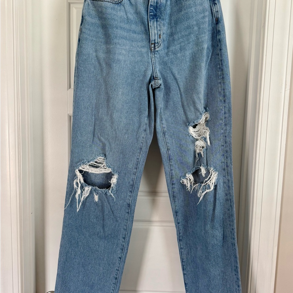 Distressed Baggy Madewell Jeans in Blue - Size 26 Long